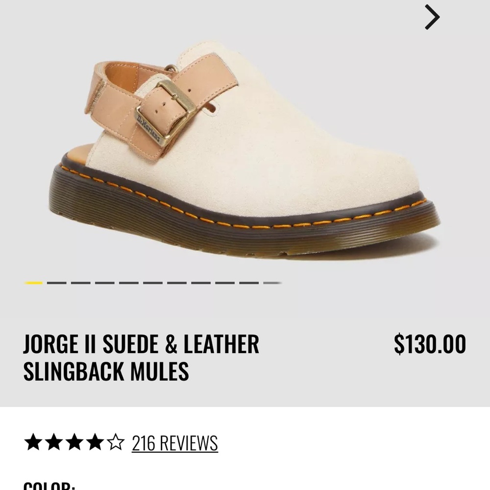 Dr. Marten size 9 cream mules - Jorge II